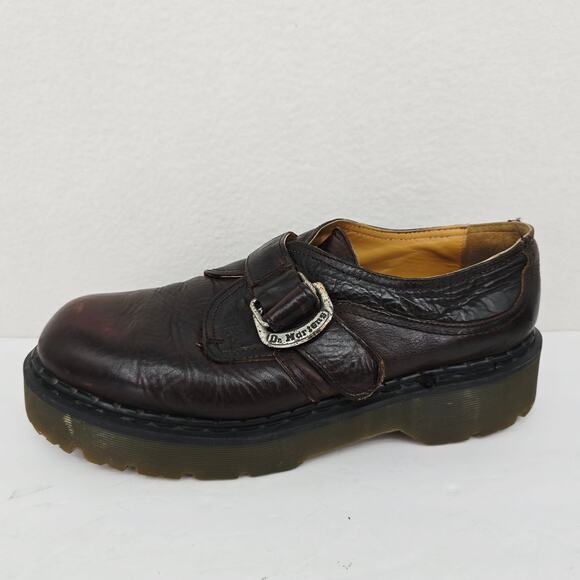 Vintage Dr. Martens Men\'s Mie Oxford Loafers Platform Chunky Brown 12 main image 6